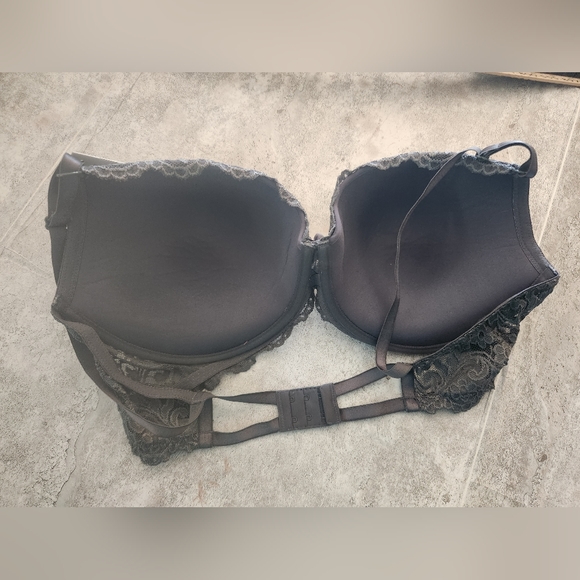 Smart & Sexy Signature Lace Push-Up Bra 42D Gray NEW style 85046 - Picture 5 of 8